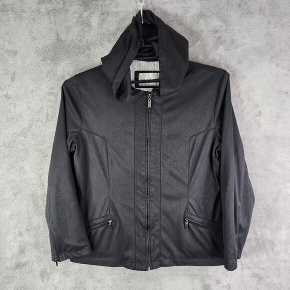 Womens Carolina Black Caolina Colours Hooded Jacket Full Zip Long Sleeve Lined L - Picture 2 of 12